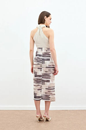 Sateen Kadın Keten Crop 1823-1221