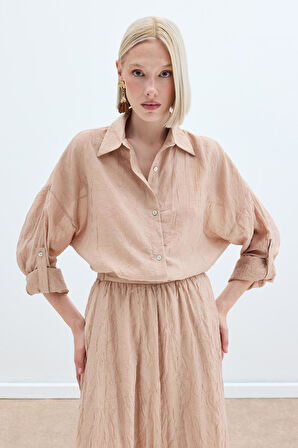 Sateen Kadın Gömlek 1839-2132