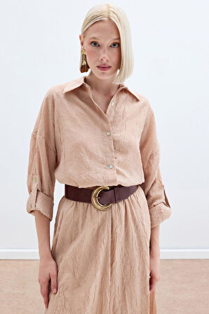 Sateen Kadın Gömlek 1839-2132