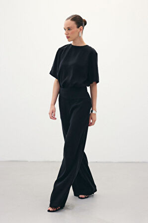Sateen Kadın Kumaş Pantolon 1848-5057