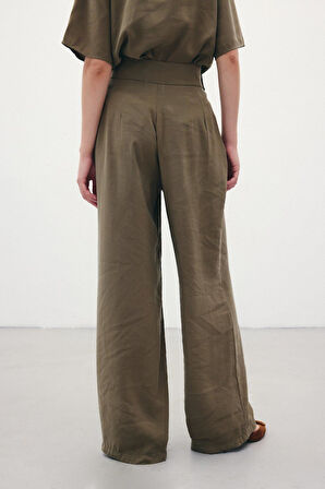 Sateen Kadın Kumaş Pantolon 1848-5057