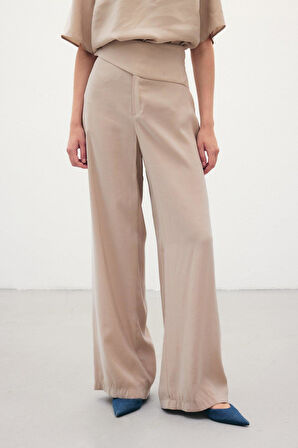 Sateen Kadın Kumaş Pantolon 1848-5057