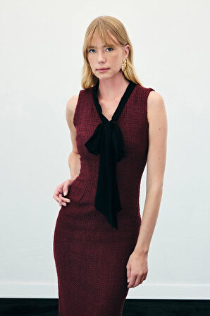 Sateen Kadın Fulorlı Tüvit Elbise 1551-3503