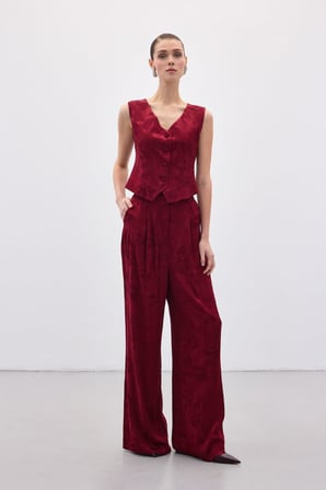 Sateen Kadın Jakarlı Yelek 1894-6600