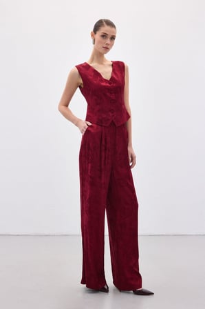Sateen Kadın Jakarlı Yelek 1894-6600
