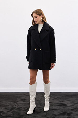 Sateen Kadın Buklet Kaban 1898-6602