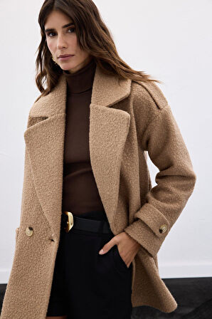 Sateen Kadın Buklet Kaban 1898-6602