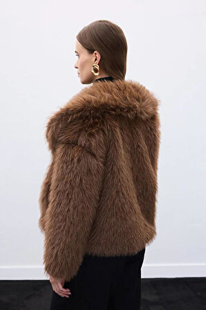 Sateen Kadın Lolita Yakalı Kürk 101-1001