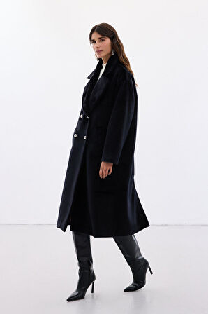 Sateen Kadın Kaşe Kaban 1921-6610