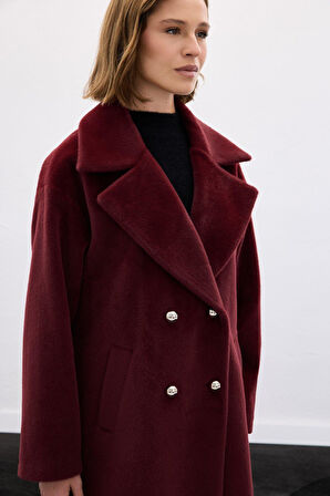 Sateen Kadın Kaşe Kaban 1921-6610