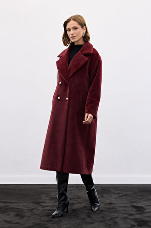 Sateen Kadın Kaşe Kaban 1921-6610