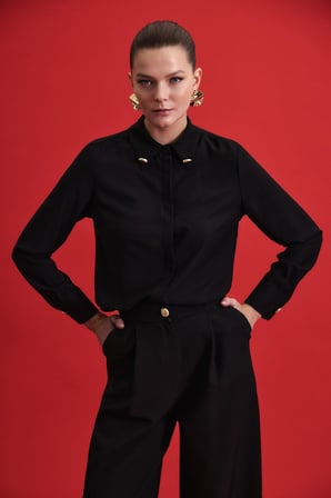Sateen Kadın Lucy Gömlek 1960-2177