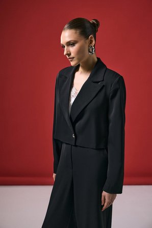 Sateen Kadın Mari Kısa Ceket 2120-6067