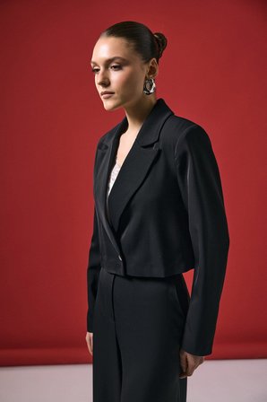 Sateen Kadın Mari Kısa Ceket 2120-6067