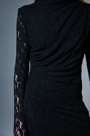 Sateen Kadın Dantel Elbise 2124-3086