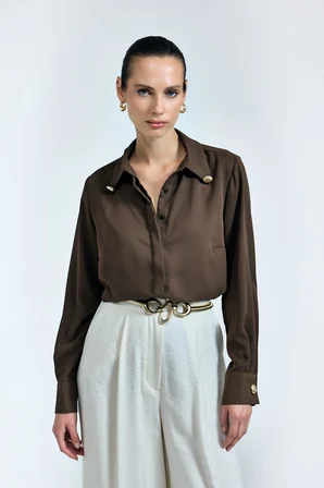 Sateen Kadın Lucy Gömlek 1960-2177