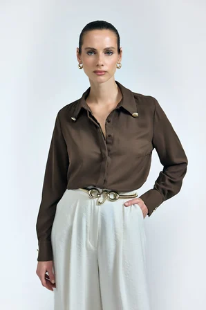 Sateen Kadın Lucy Gömlek 1960-2177