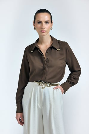 Sateen Kadın Lucy Gömlek 1960-2177