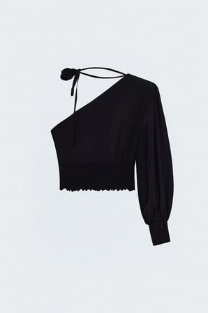 Sateen Kadın Çiçek Detaylı Bluz 2200-1305