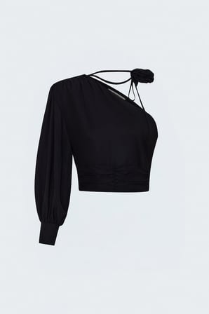 Sateen Kadın Çiçek Detaylı Bluz 2200-1305