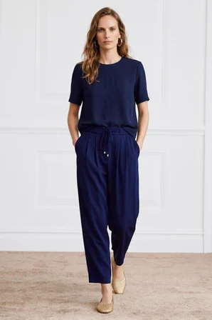 Sateen Kadın Kısa Kollu Bluz 2216-1284