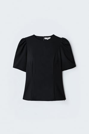 Sateen Kadın Kabarık Kollu Bluz 2241-1329