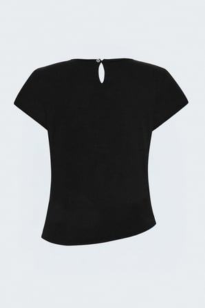 Sateen Kadın Kolyeli Kısa Kol Triko 102-7102