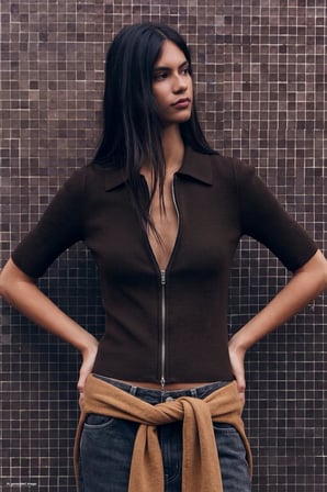Sateen Kadın Kısa Kollu Triko 103-7103