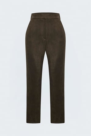 Sateen Kadın Süet Pantolon 2345-5564