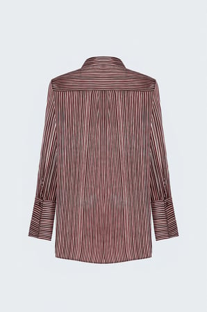 Sateen Kadın Çizgili Gömlek 2355-2606