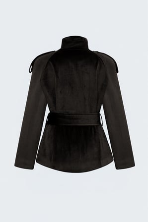 Sateen Kadın Kadife Kısa Ceket 2363-6648
