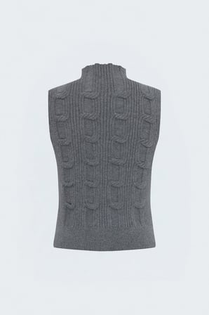 Sateen Kadın Örgölü Sıfır Kol Triko 109-7109