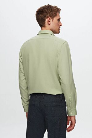 Ds Damat Regular Fit Yesil Düz Gömlek 8HC02ORT14327 8HC02ORT14327