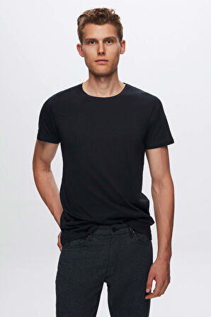 Ds Damat Regular Fit Lacivert %100 Pamuk T-Shirt