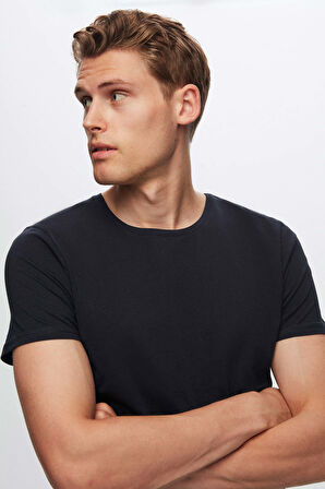 Ds Damat Regular Fit Lacivert %100 Pamuk T-Shirt