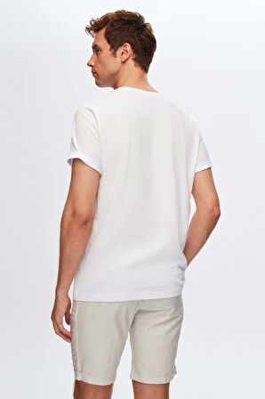 Ds Damat Regular Fit Beyaz %100 Pamuk T-Shirt 4HC141996754M