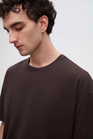 Ds Damat Comfort Kahverengi %100 Pamuk T-Shirt 6HC14ORT02006 6HC14ORT02006