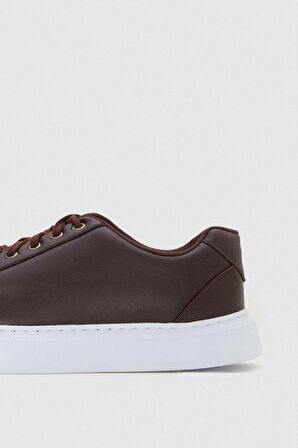 Twn Kahverengi Kalın Beyaz Tabanlı Sneaker Ayakkabi 0EC09ORT0378 0EC09ORT0378