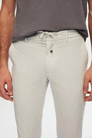 D'S Damat Slim Fit Taş Beli Lastikli Bağcıklı Fermuarlı Likralı Rahat Jogger Pantolon 2HC03ORTJGR01