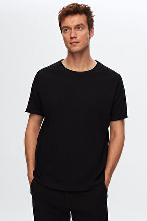 Ds Damat Siyah/Beyaz 5'Li Oversize %100 Pamuk T-Shirt