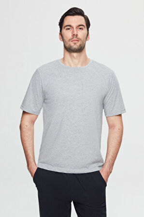 Twn Gri Melanj %100 Pamuklu Kısa Kollu 2'Li Pijama Takimi