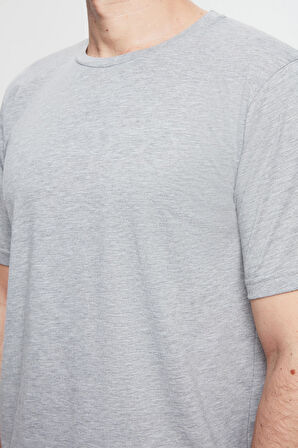 Twn Gri Melanj %100 Pamuklu Kısa Kollu 2'Li Pijama Takimi