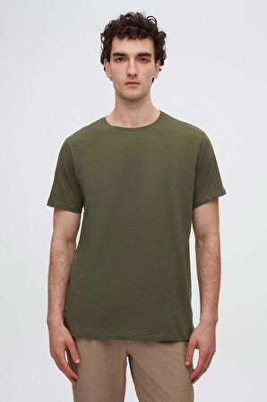 Ds Damat Slim Fit Vizon/Tarçın/Haki 3'Lü T-Shirt