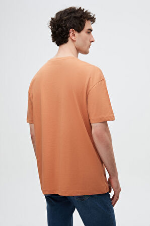 Ds Damat Oversize Tarçın Bisiklet Yaka %100 Pamuk T-Shirt