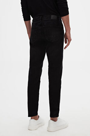 Ds Damat Comfort Fit Siyah Düz Jean Kot Beş Cepli Likralı Yıkamalı Denim Pantolon
