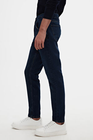 Ds Damat Comfort Fit Lacivert Düz Jean Kot Beş Cepli Likralı Yıkamalı Denim Pantolon