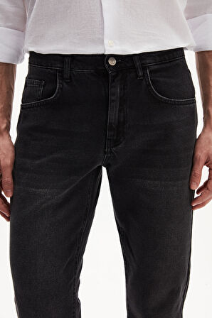 Ds Damat Comfort Fit Antrasit Düz Jean Kot Beş Cepli Likralı Yıkamalı Denim Pantolon