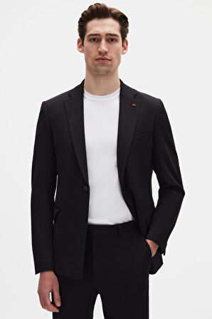 Twn Slim Fit Siyah Fitilli Örme Takim Elbise