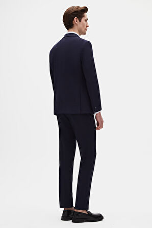 Twn Slim Fit Lacivert Fitilli Örme Takim Elbise 4EC05ORT01566