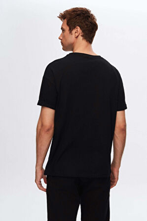 Ds Damat Comfort Siyah 3'Lü Bol Kesim %100 Pamuk T-Shirt 6HC14ORTBN036